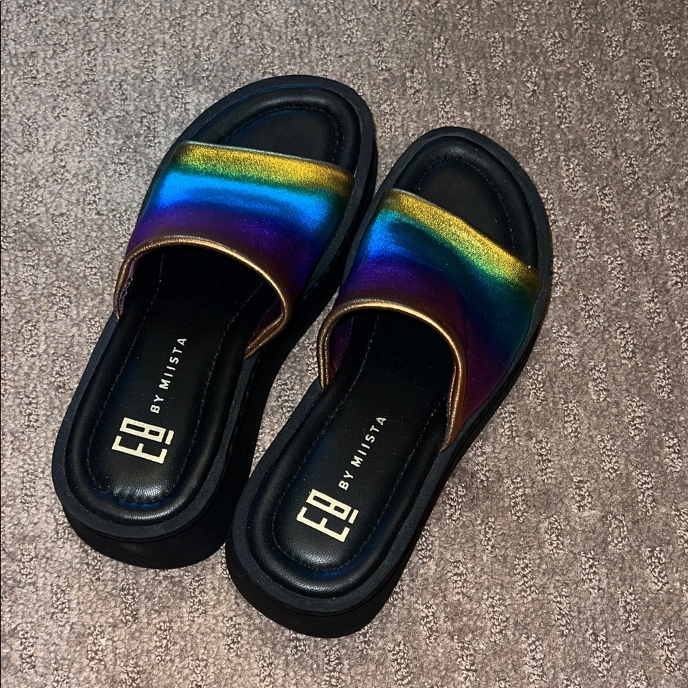 Miista Women's Multicolor Slide Sandals